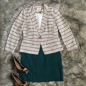LOFT Striped Jacket / Blazer